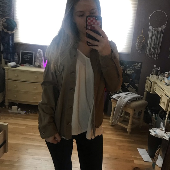 Olive colored jacket from forever 21 - Picture 1 of 4
